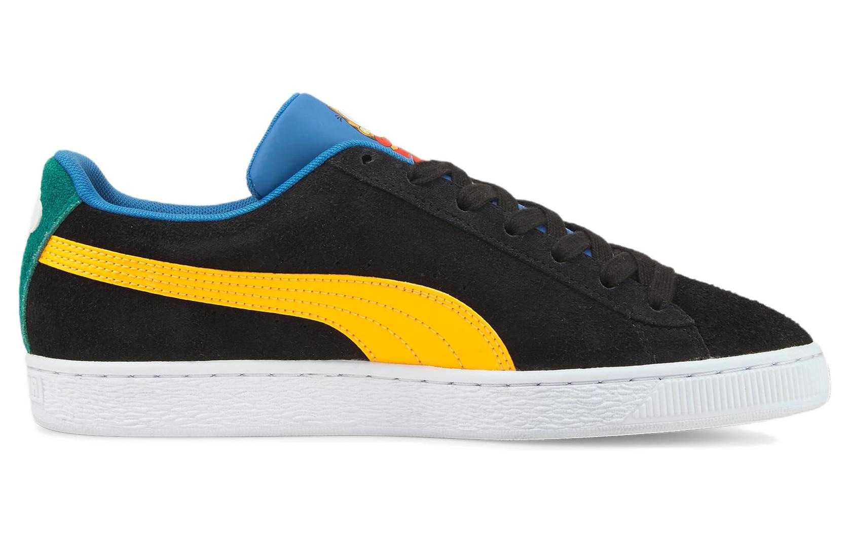Puma Suede Black Blue Yellow — фото 1