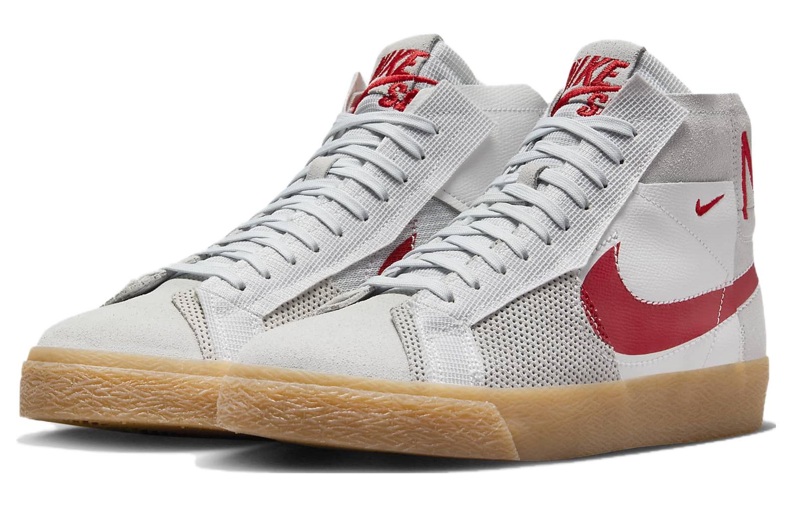 Nike SB Blazer High Grey Brown — фото 2