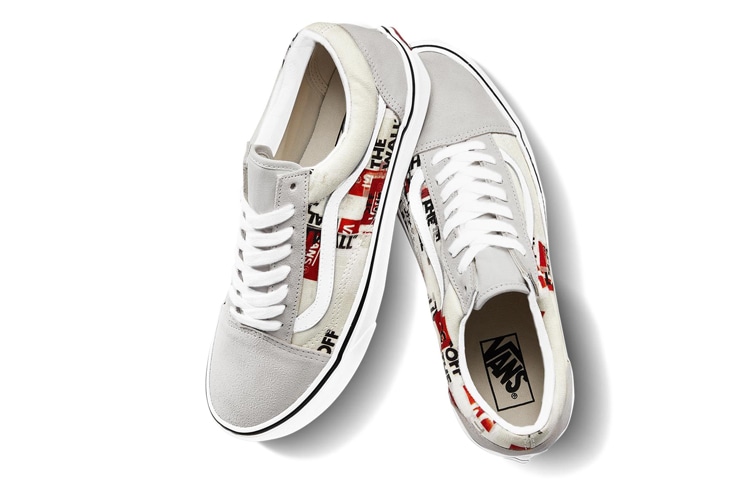 Vans Old Skool Grey White Red — фото 3