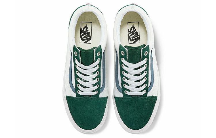 Vans Old Skool White Green — фото 2
