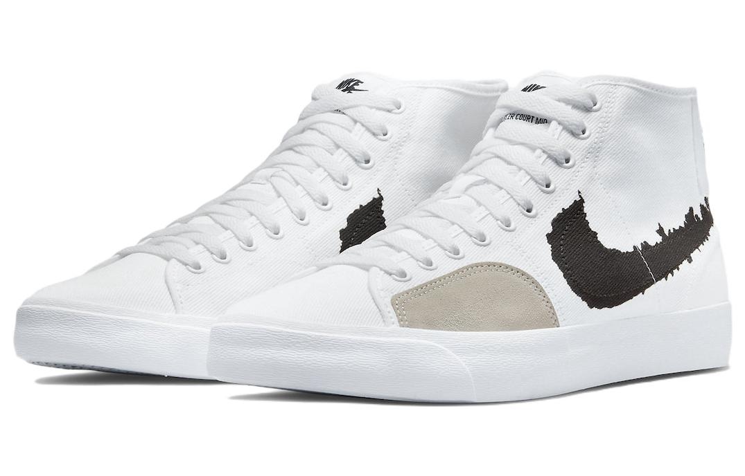 Nike Blazer Mid White Black — фото 2