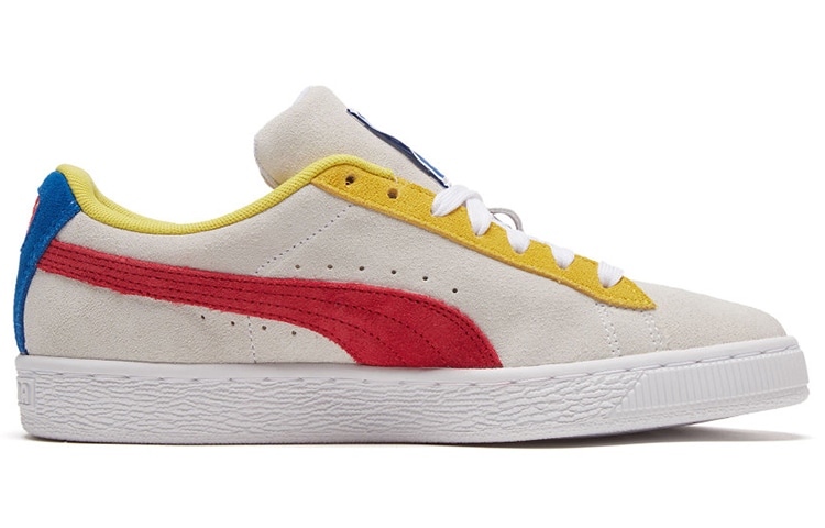 Puma Suede Classic White Yellow — фото 1