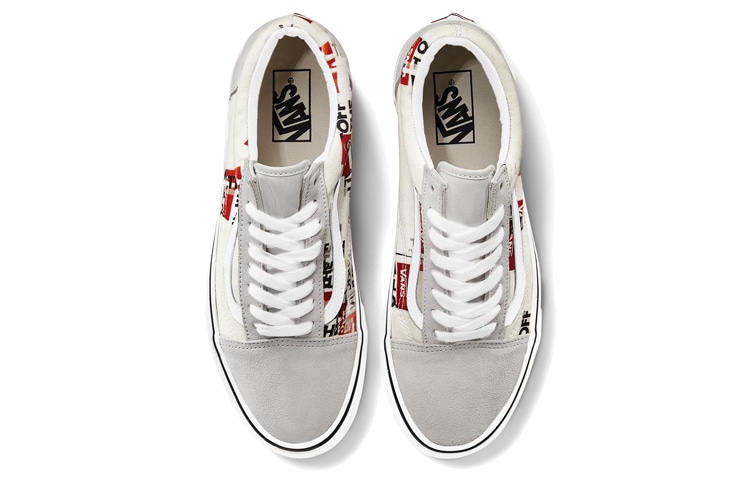 Vans Old Skool Grey White Red — фото 2