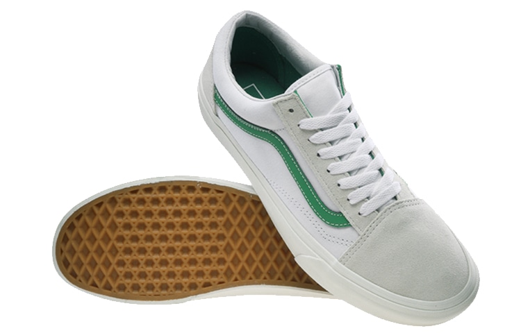 Vans Old Skool Green White — фото 4