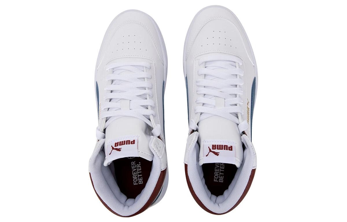Puma Shuffle Mid White Brown Blue — фото 2