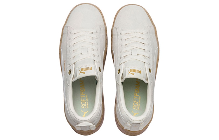 Puma Smash Platform Frill White Brown — фото 3
