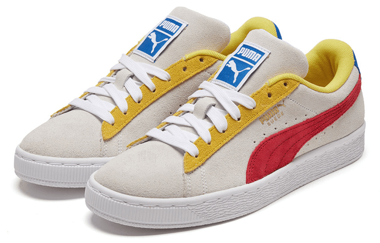 Puma Suede Classic White Yellow — фото 2