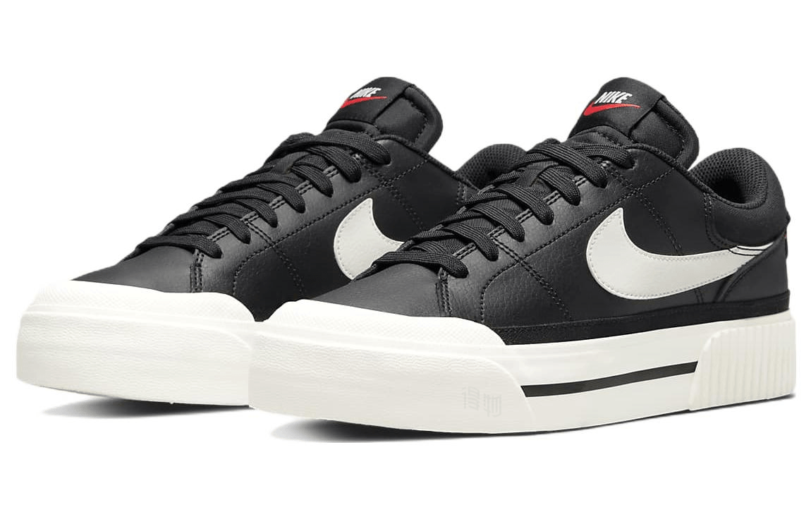 Nike Court Legacy Lift Black White — фото 2