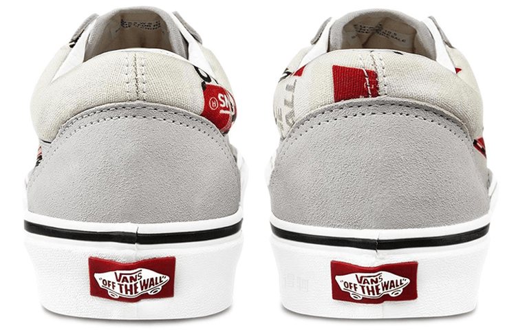 Vans Old Skool Grey White Red — фото 4