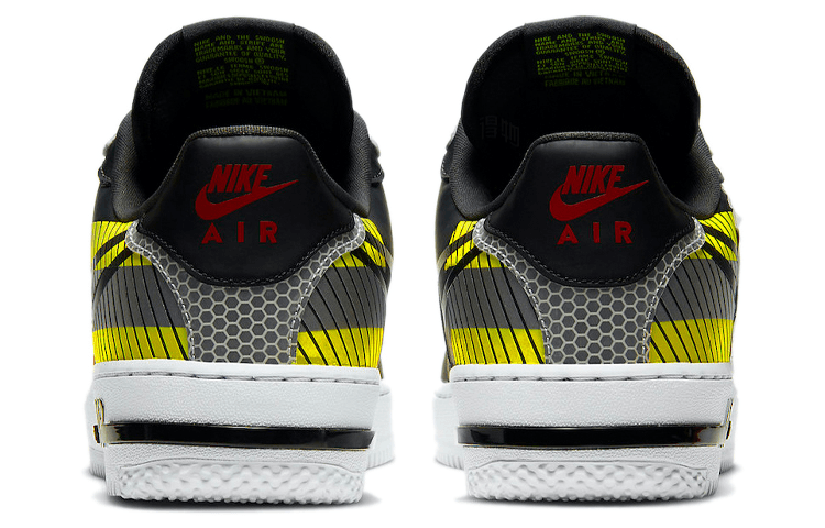 Nike Air Force 1 Low React Black Yellow — фото 4
