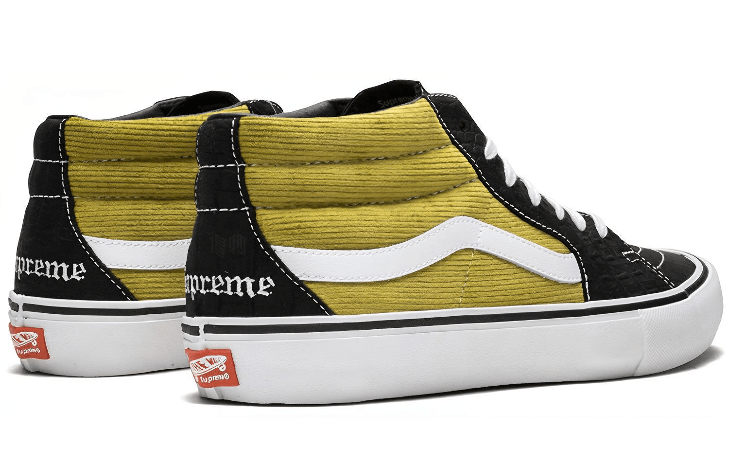 Vans Supreme x Vans SK8 Croc Corduroy Mustard — фото 3
