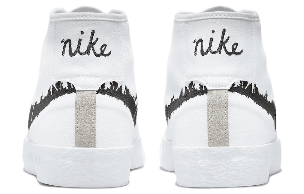 Nike Blazer Mid White Black — фото 4