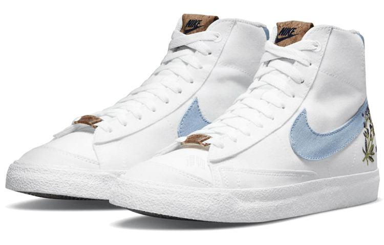 Nike Blazer '77 White Blue — фото 2