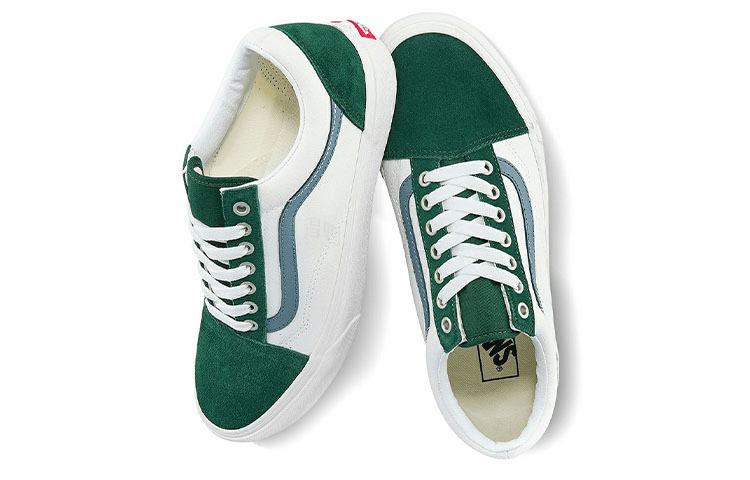 Vans Old Skool White Green — фото 3
