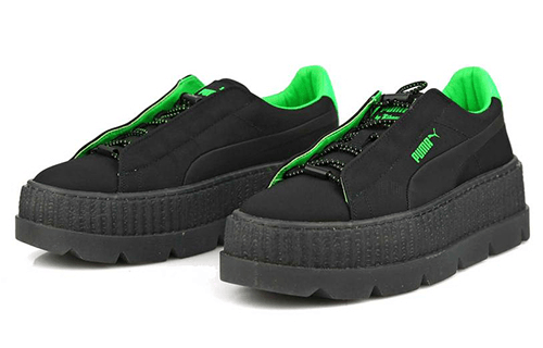 Puma Rihanna Fenty Cleated Creeper Surf Black Green — фото 2