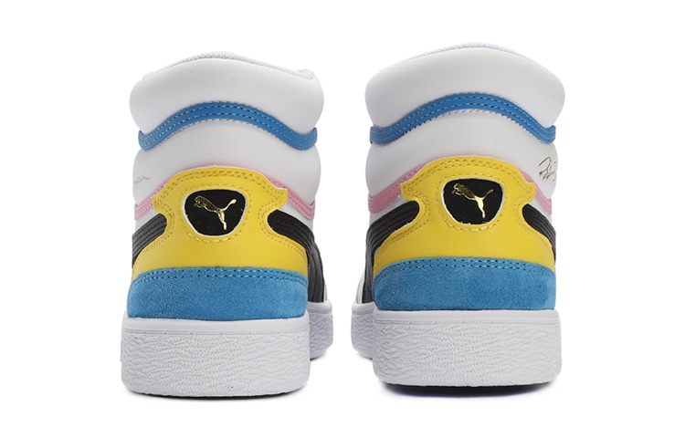 Puma Ralph Sampson Mid White Grey Yellow — фото 2