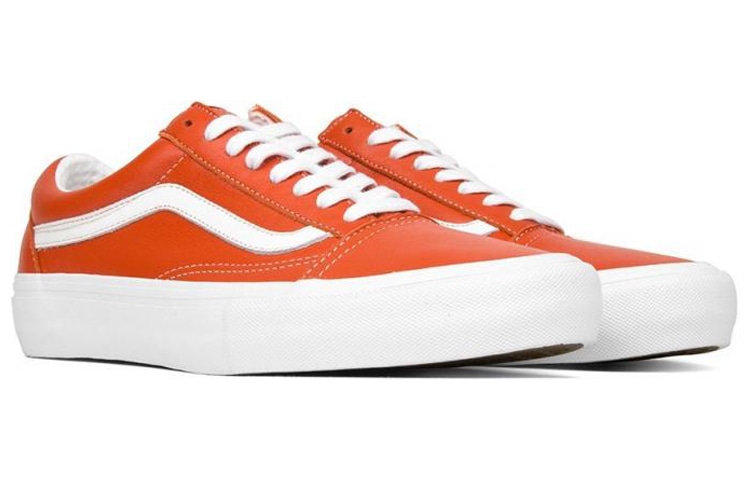 Vans Old Skool Italian Leather Orange — фото 2