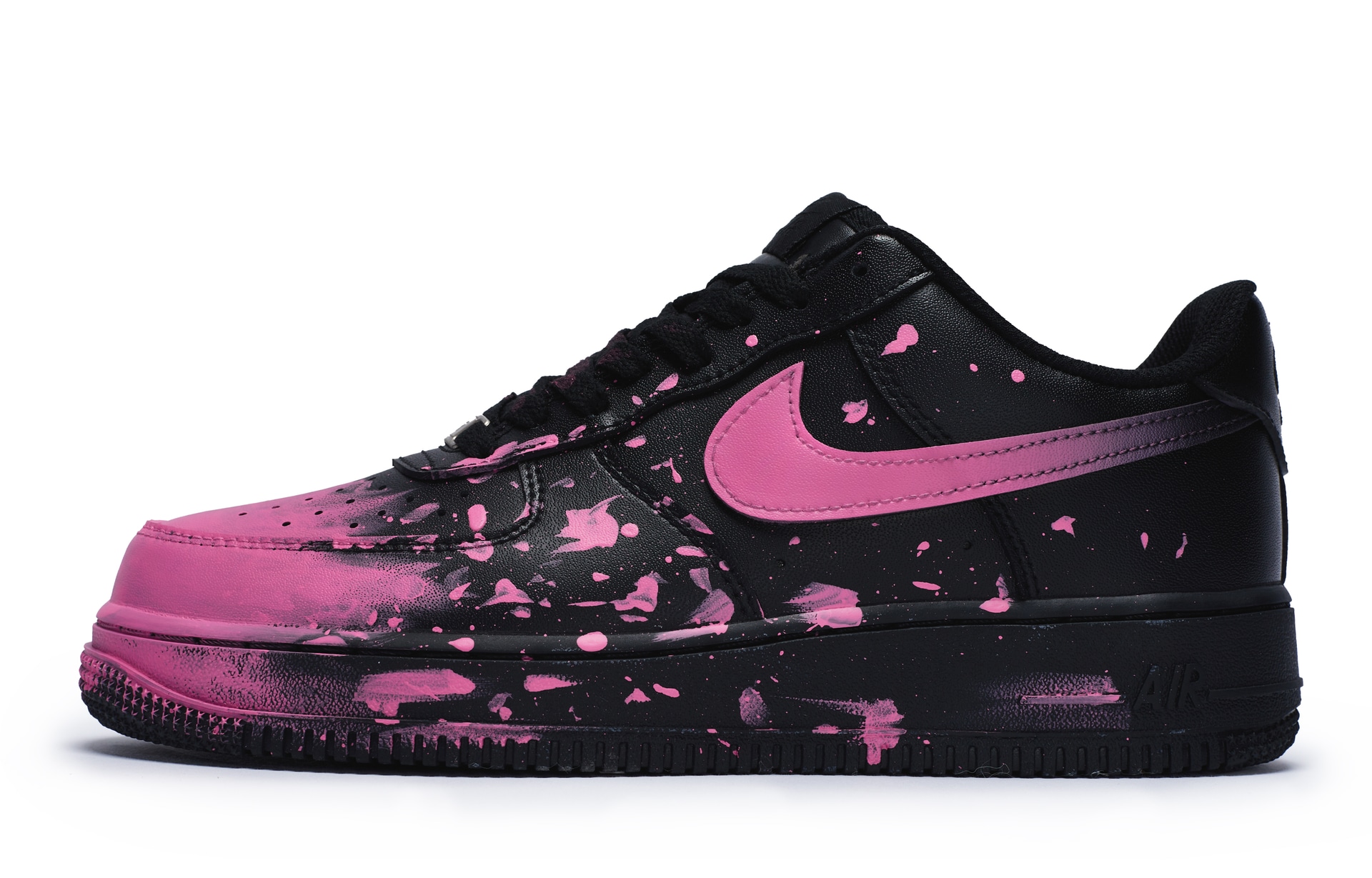 Nike Air Force 1 '07 Black Pink — фото 1