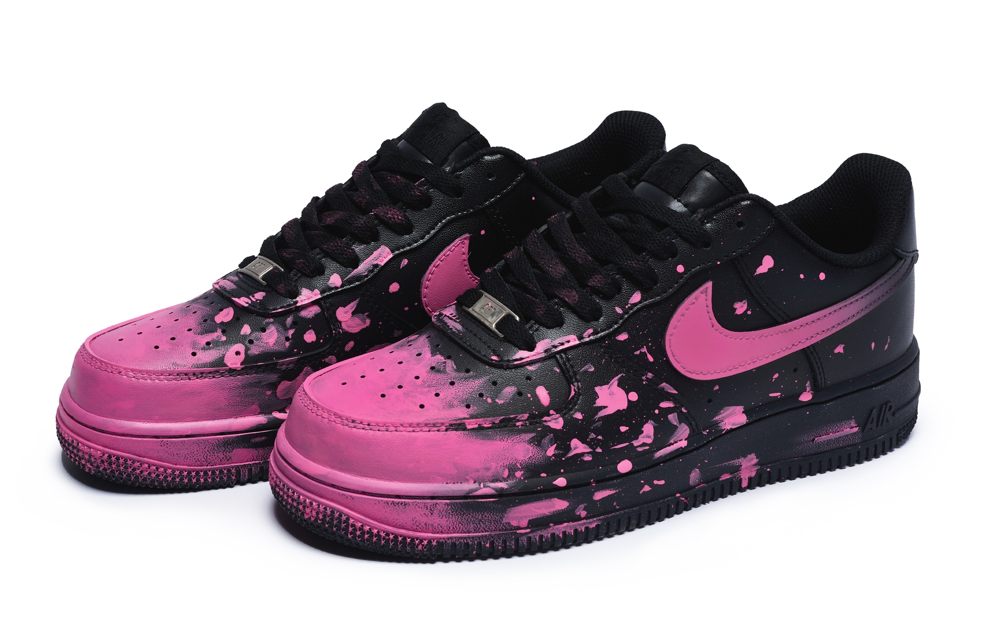 Nike Air Force 1 '07 Black Pink — фото 3