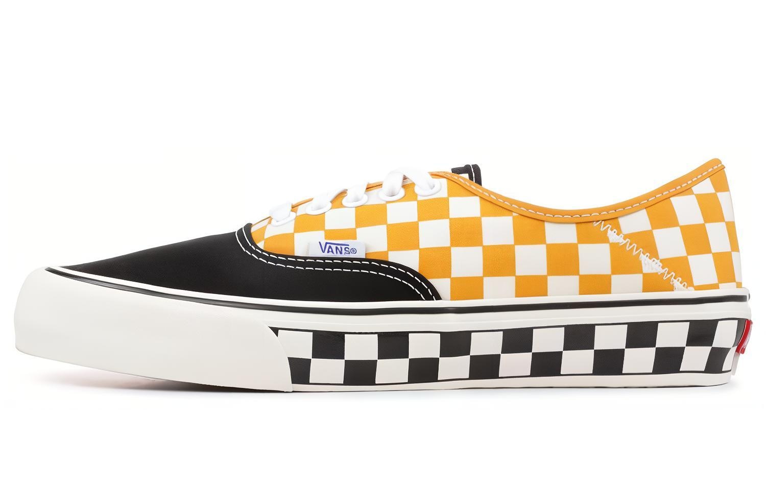 Кроссовки Vans Authentic Checkerboard Low Black Yellow