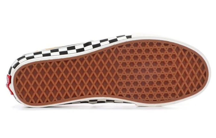 Vans Authentic Checkerboard Low Black Yellow — фото 3