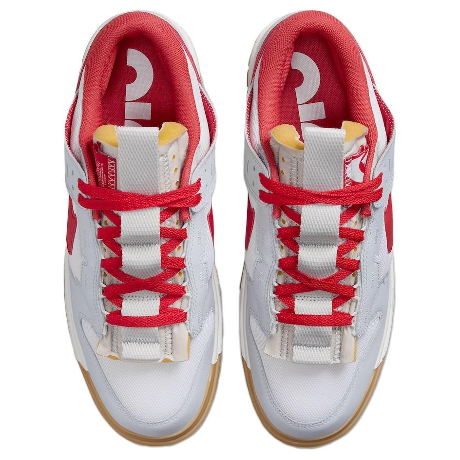 Nike Air Dunk Jumbo Low White Red — фото 2