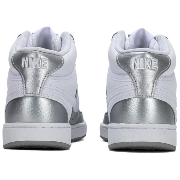 Nike Court Vision Mid Silver White — фото 2