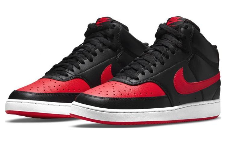 Nike Court Vision Mid Black Red — фото 2