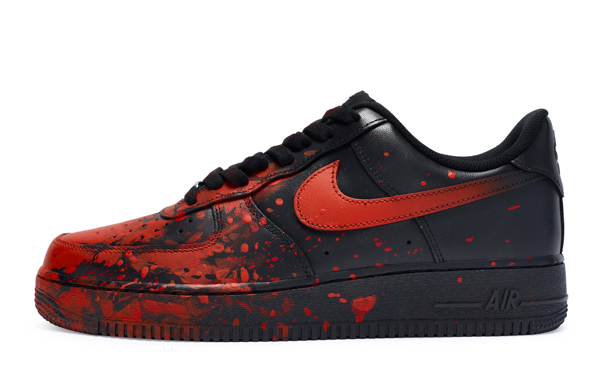 Nike Air Force 1 '07 Black Red — фото 1