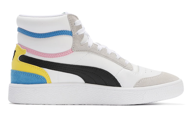 Puma Ralph Sampson Mid White Grey Yellow — фото 1