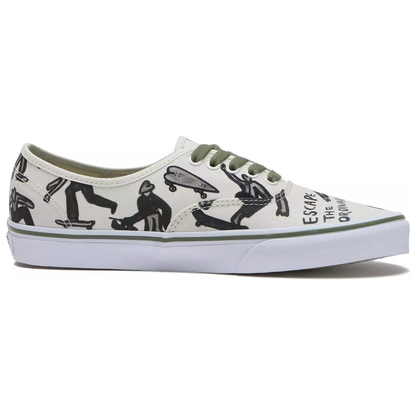 Vans Authentic White Green — фото 1