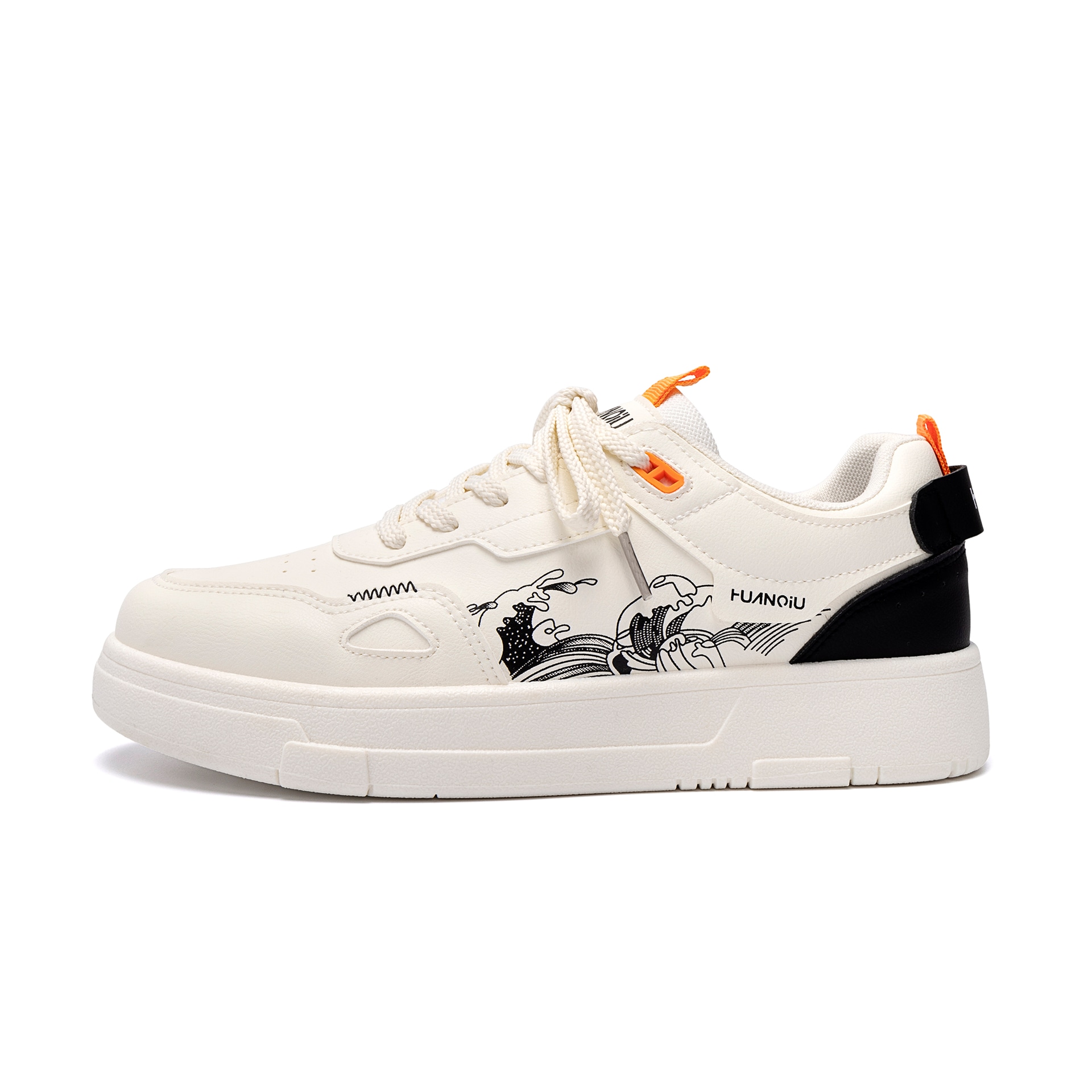 环球 HUANQIU HUANQIU Fashion Low-top Sneakers White Black