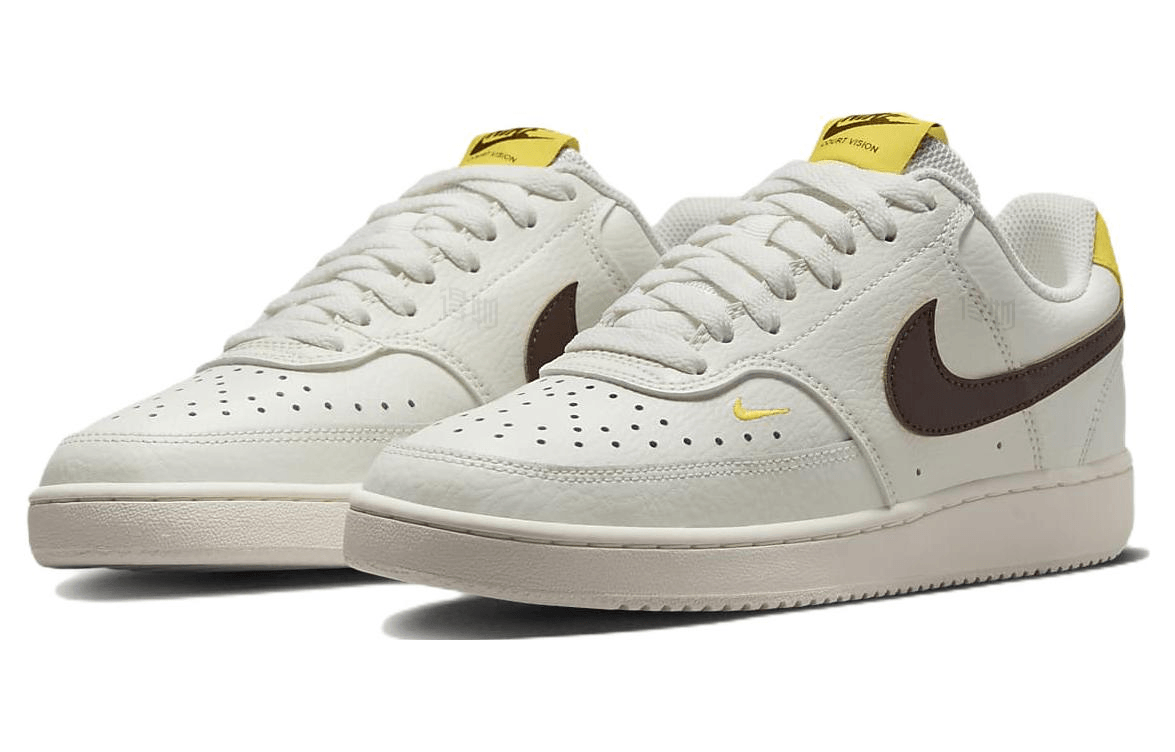 Nike Court Vision Low Grey Brown Yellow — фото 2