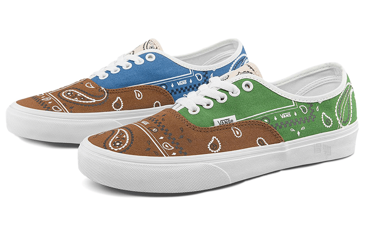 Vans Authentic Paisley Brown Green — фото 1