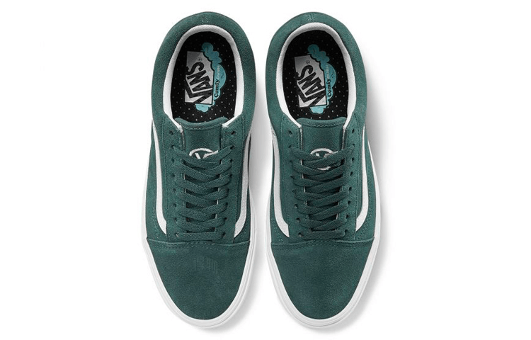 Vans Old Skool White Green — фото 2
