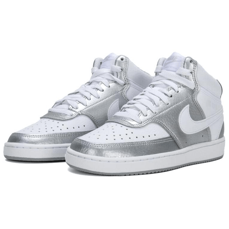 Nike Court Vision Mid Silver White — фото 1