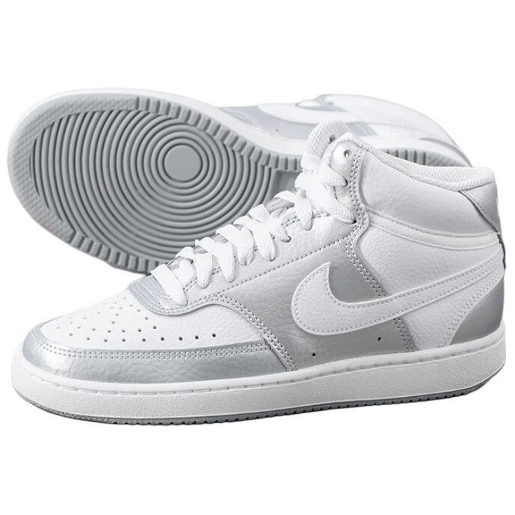 Nike Court Vision Mid Silver White — фото 3