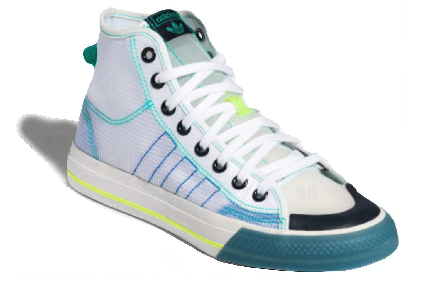 Adidas Nizza Hi RF White Blue — фото 2