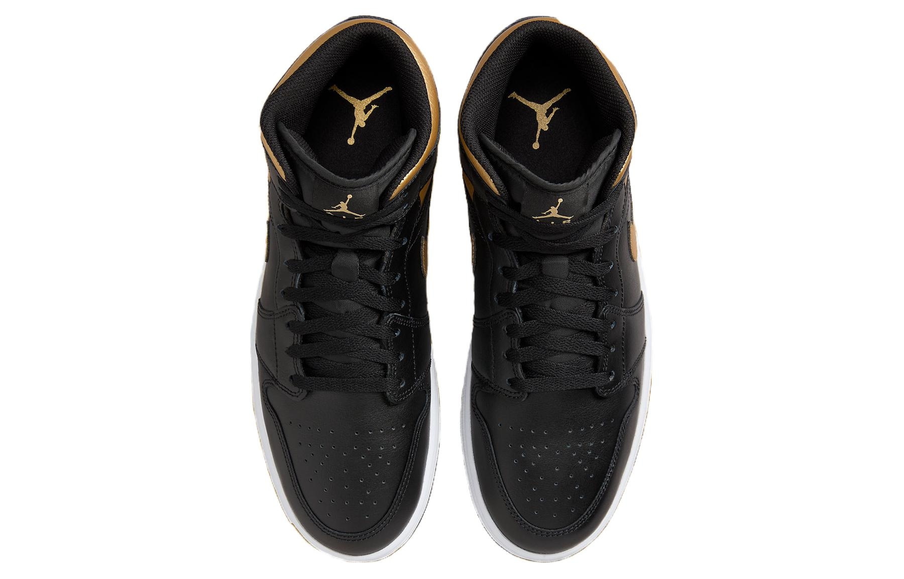 Jordan Air Jordan 1 Mid Black Gold — фото 3