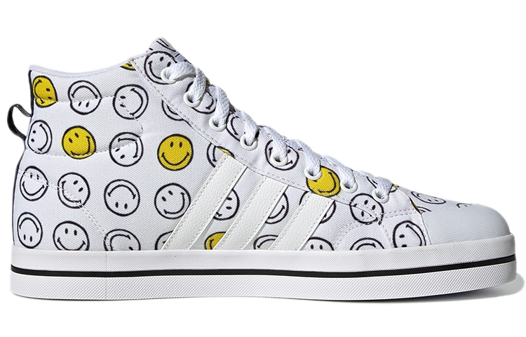 Adidas SMILEY x adidas neo Bravada White Yellow Black — фото 1