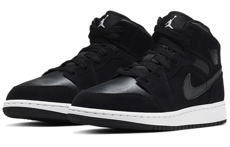 Jordan Air Jordan 1 Mid Black Silver — фото 2