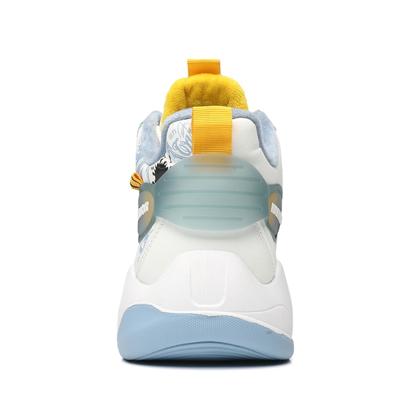 Warrior High-Top Basketball Shoes White Light Blue — фото 10