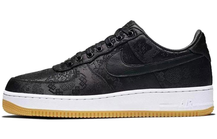 Кроссовки Nike Fragment Design x CLOT x Nike Air Force 1 Black Silk