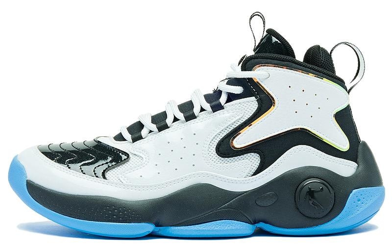 乔丹 Jordan High Top Basketball Shoes Black White