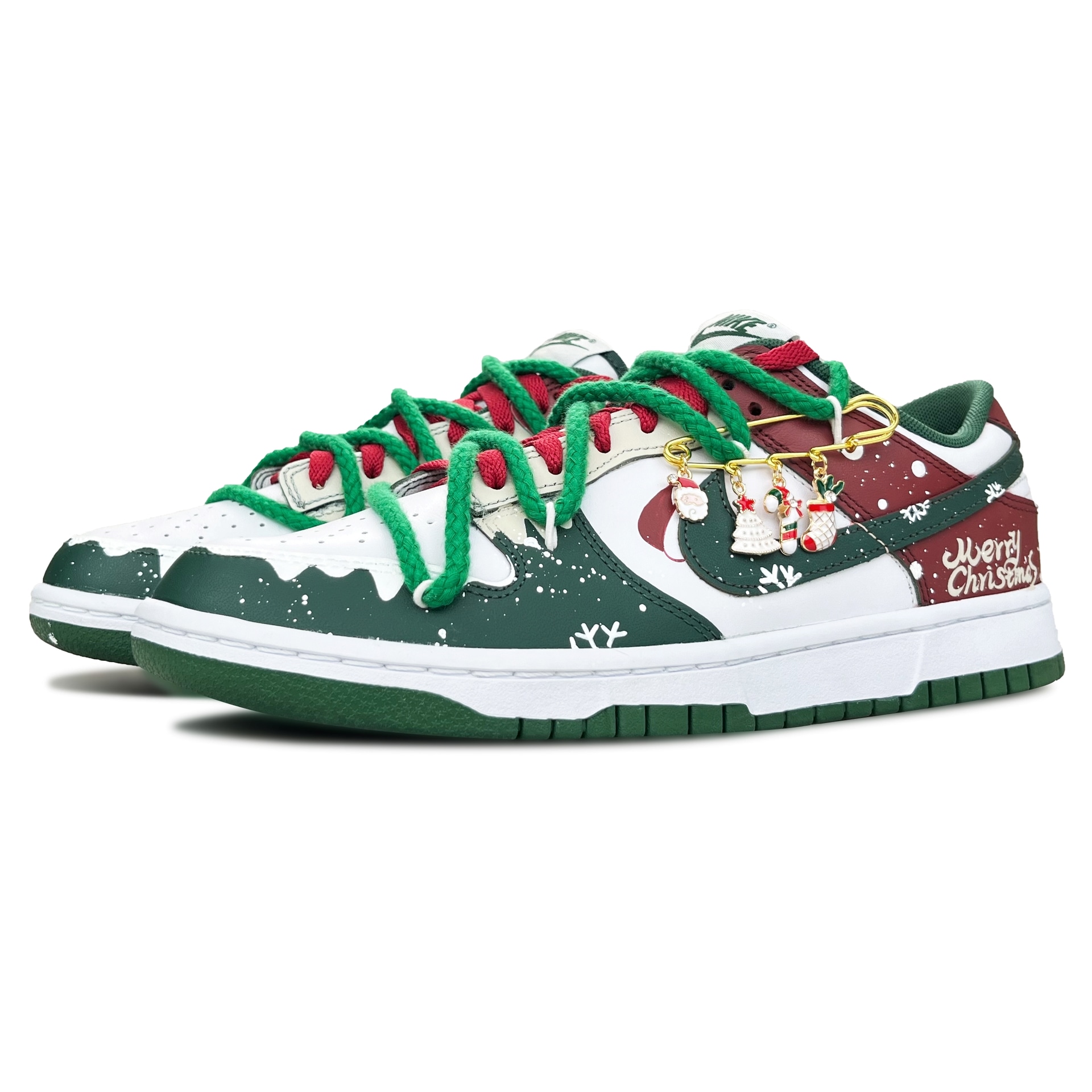 Nike Dunk Low Christmas Camp Green — фото 2