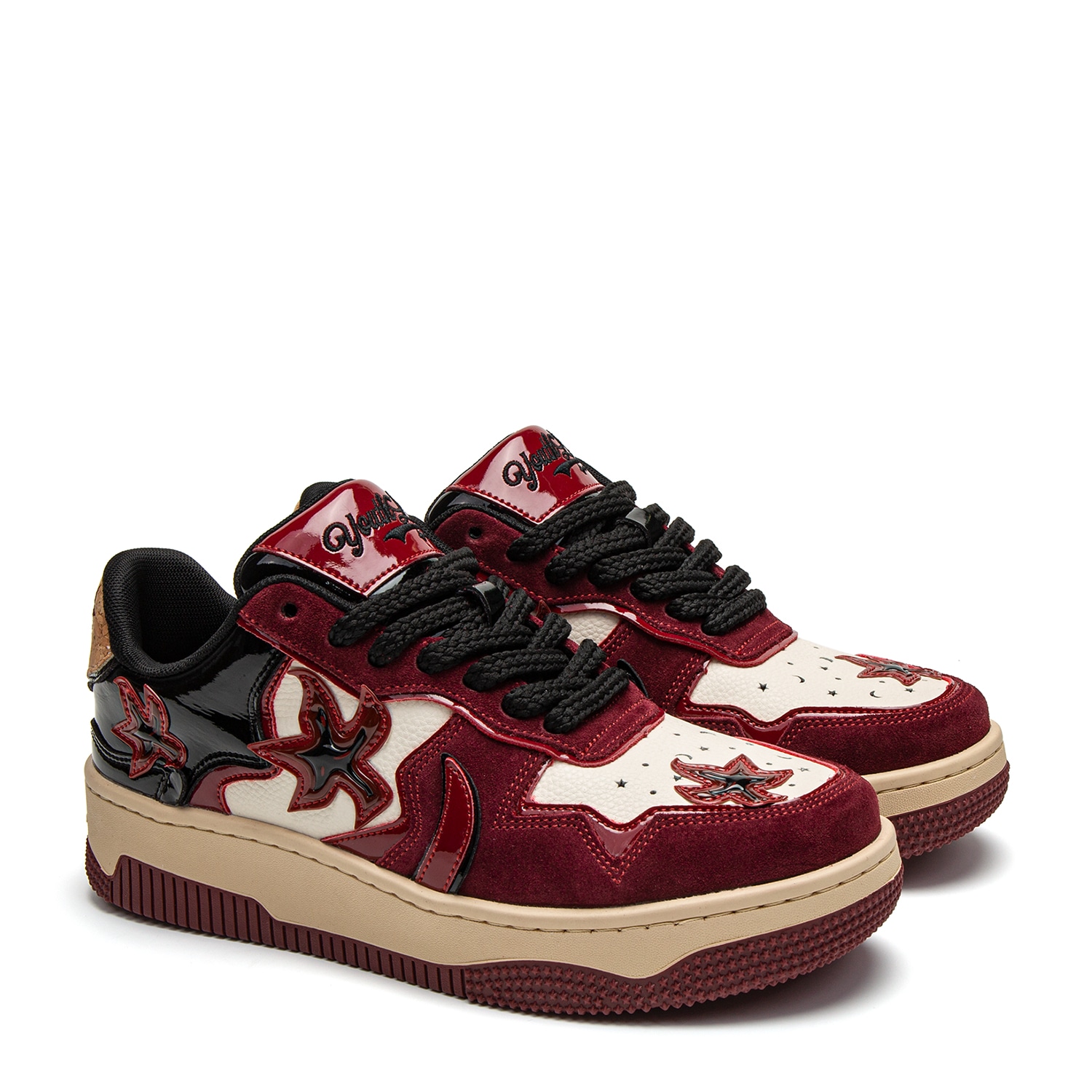 Youthloser Burgundy Low Sneakers — фото 2