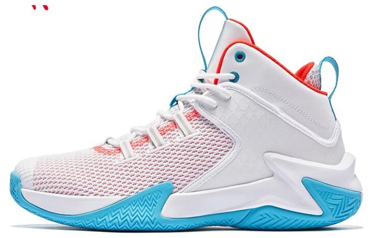 乔丹 Jordan High-Top Basketball Shoes White Blue