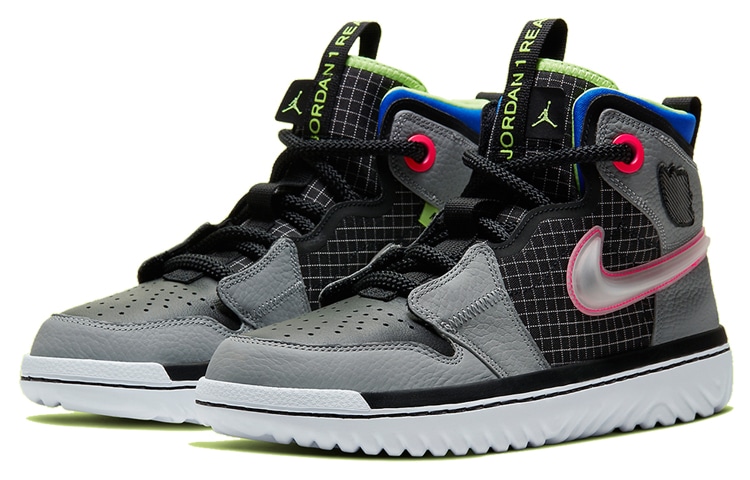 Jordan Air Jordan 1 High React Black Grey — фото 2
