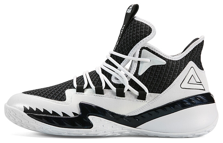 匹克 PEAK Mid Basketball Shoes Black White