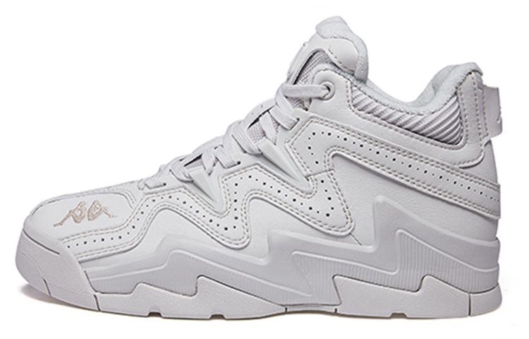 Kappa/卡帕 Kappa High-Top Basketball Shoes Moon Grey